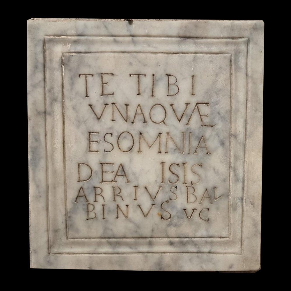 Copia di iscrizione romana iside