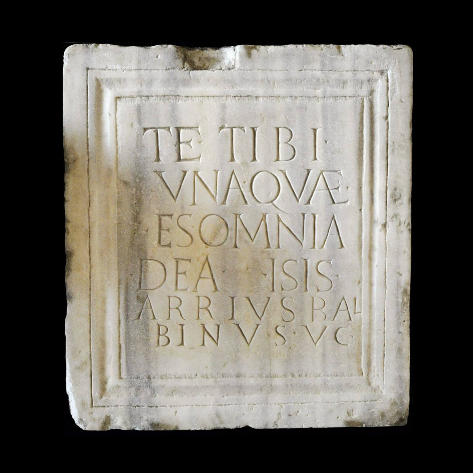 iscrizione romana iside originale